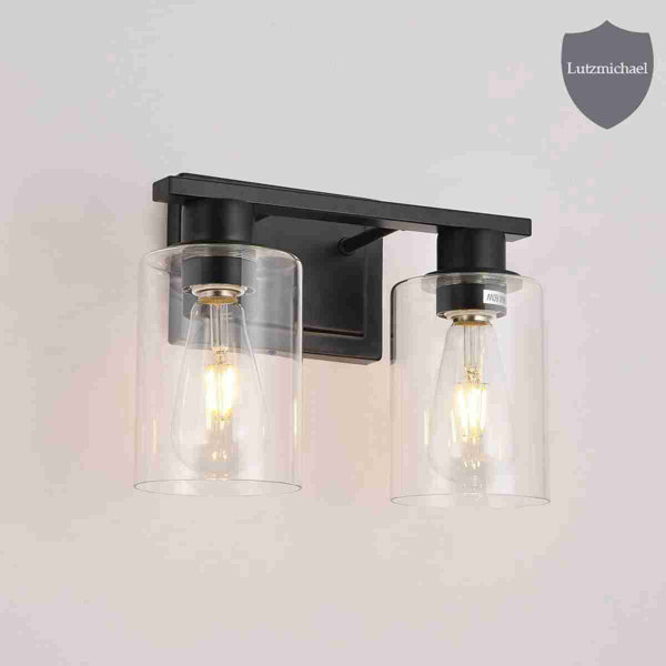 Breakwater Bay Matt Black Farmhouse Bathroom Vanity Lighting Fixture